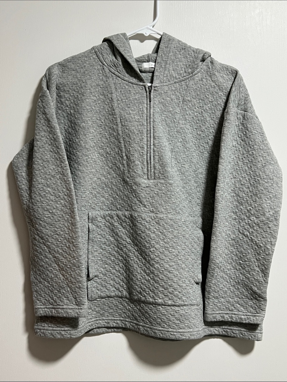 PureJill J. Jill 1/4 Zip Gray Hooded Top Shirt  Women's Size Small active wear